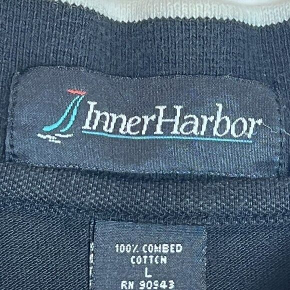 InnerHarbor CR Racing Black Blue White Big Verticle Stripes Size Large - Picture 3 of 4